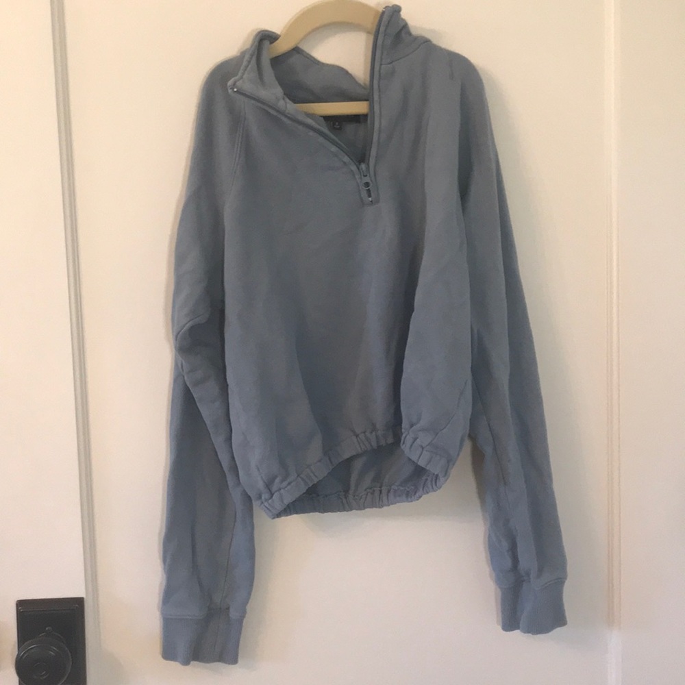 Pacsun Cropped Quarter ZIP Sweatshirt